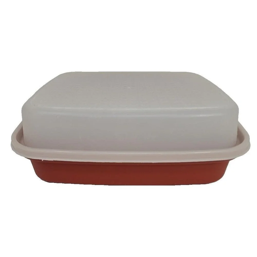 Vintage Tupperware‎ Large Meat Marinade Container Paprika Red #1294 w/ Lid U57